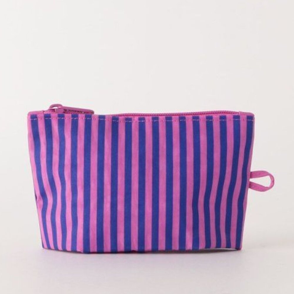 NWOT Baggu Go Pouch Small - Blue Pink Stripe (Vacation Stripe Mix) - Picture 6 of 7